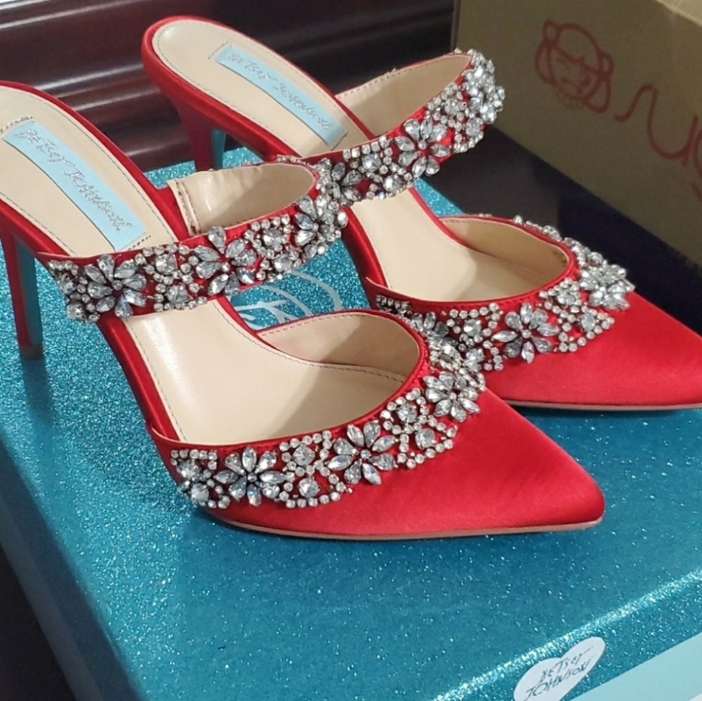 Blue by Betsey Johnson Elina in Red Satin